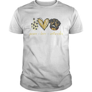 Peace Love Rottweiler Dog Shirt